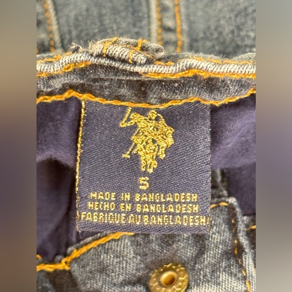 US Polo Girls Blue Denim Skort Skirt Size 5 - Picture 4 of 5